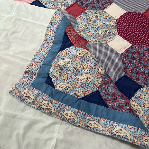 Vintage Patchwork Quilt Set with Pillow Shams - Full Queen Americana w/Shams - Picture 6 of 8